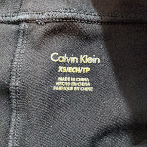CALVIN KLEIN XS WOMEN'S PANTS LEGGINGS GUC BLACK. - Picture 6 of 6
